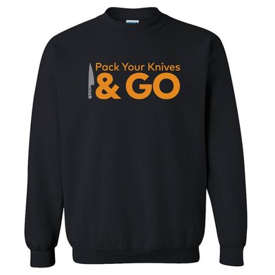 Top Chef Pack Your Knives And Go Fleece Crewneck Sweatshirt