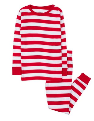 Leveret Kids Two Piece Cotton Pajamas Christmas Striped