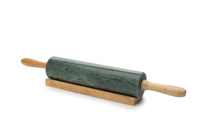 GREEN MRBL ROLLING PIN/BASE