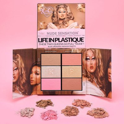 Kimchi X Plastique Nude Sensation: Blush, Bronzer & Highlighter Palette